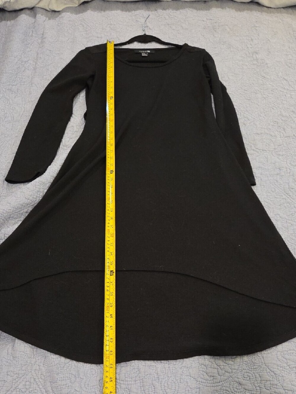 Forever 21 Black Long Sleeve High-Low Hem Dress Size M! - Picture 6 of 8